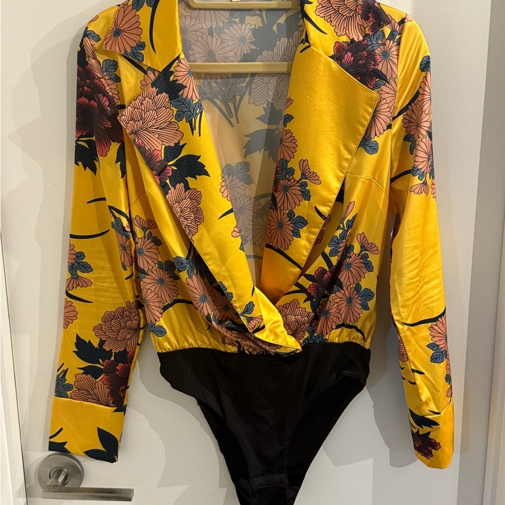 Floral Yellow Bodysuit